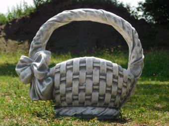 Einmalig: Blumenkorb - 50 cm - Stein