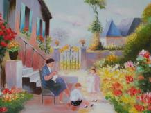 Tableau de Forsy - le Jardin des Fleurs - avec cadre