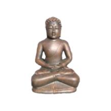 Mediterende Boeddha - stenen beeld - 85 cm - oxide bruin