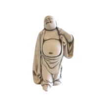 Staande Boeddha - stenen beeld - 30 cm - klassiek wit