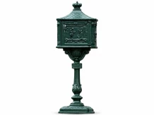 Staande gietijzeren brievenbus - 120 cm - groene postbus