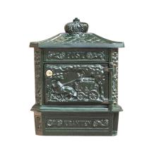 Mailbox, wand brievenbus met krantenrol, aluminium