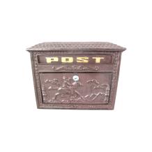 Postbus aluminium klassiek bruin
