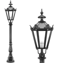 Buitenlantaarn Creil – 142 cm – aluminium – zwart of groen
