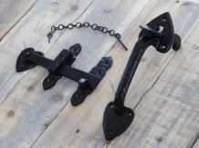 Antique serrure de portail, verrou de porte, serrure à trappe en fer