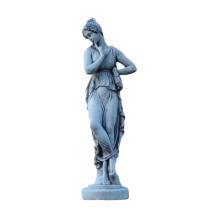 Vrouw - stenen beeld - 65 cm - klassiek wit - in detail