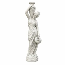 Vrouw met waterkruiken - steen - 135 cm - wateruitloop
