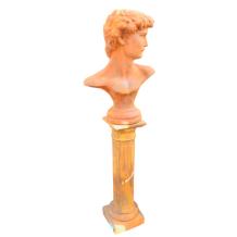 David op sokkel - steen - 147 cm - oxide - gedetailleerd
