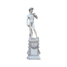 David op sokkel – 88 cm – stenen beeld – klassiek ontwerp