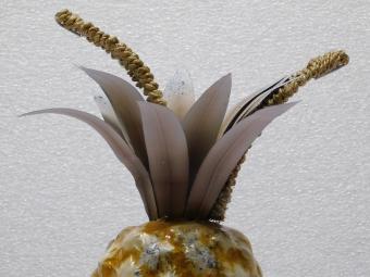 Ananas - statue en métal - 27 cm - décoration colorée