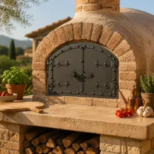 Ovendeur van gietijzer - pizzaoven deur - onbehandeld