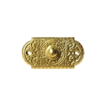 Deurbel van messing – 8 x 4 cm – sierlijk – goudkleurig