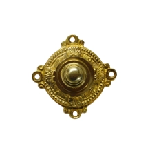 Sonnette – 5 x 5 cm – laiton poli – décoration classique