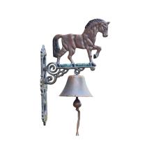 Gietijzeren deur bel met paard, met klepel