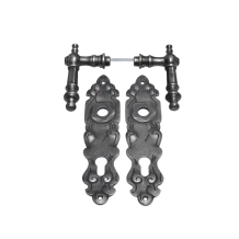 Deurset 'Victoria' – gietijzer verzinkt – PC92 – elegant