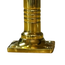 Deurgreep messing met ebbenhouten greep - hoogwaardig