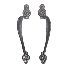 Set Art Nouveau grepen – gietijzer – 28,5 cm – authentiek