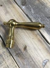 Poignée de porte en laiton poli avec mandrin 8 x 8 mm