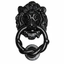 Deurklopper leeuw – gietijzer – zwart – klassieke klopper