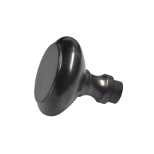 Strakke Vaste Deurknop - Donker Gepatineerd Messing - Rond