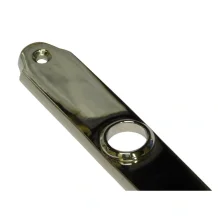 Schmale Türplatte – PC 92 – hochglänzendes, vernickeltes Messing