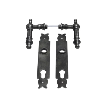 Deurklinken en deurplaten - verzinkt gietijzer - PC92 - deurbeslag set