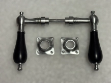 Deurset chrome mat - klinken en rozetten - compleet