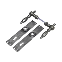 Türbeschlag Satz – Türgriffe und Türschilder – verzinktes Gusseisen