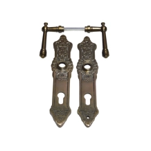 Set deurbeslag PZ 92 - klinken en deurplaten - donker messing