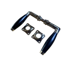 Deurset nikkel glans - kamerdeurbeslag met rozetten - klassiek