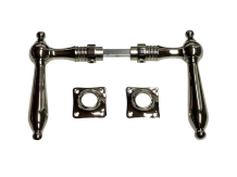 Deurbeslag set - nikkel chroom - glanzende klinken en rozetten