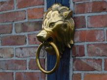 Deurklopper leeuw, aluminium, goudkleurig
