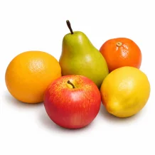Kunstfruit set – appel, peer & citrusfruit – 5-delig