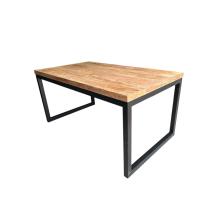 Industriële tafel - hout - zwart metalen frame - 160 x 90 cm
