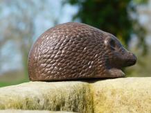 Igel - Gusseisenstatue - 14 cm - braun - detailreich