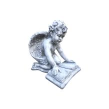 Engel met boek - stenen beeld - 29 cm - tekstplaat