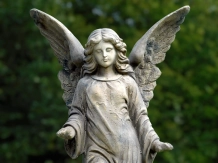 Engel - polystone beeld - 72 cm - robuust - klassiek