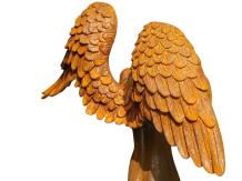 Stehender Engel - Gusseisenstatue - 37 cm - rustikal
