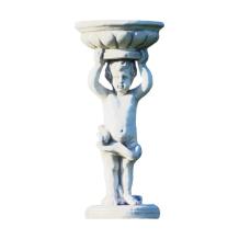 Engel - met schaal - stenen beeld - 80 cm - bloempot