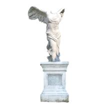 Engel - Nikè - op sokkel - stenen beeld - 165 cm - klassiek