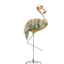 Flamingo - handgemaakt - metalen beeld - 94 cm - in detail