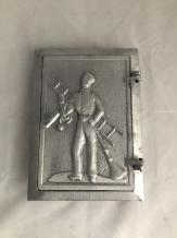 Reiniging flap herziening deur gemaakt van gegoten aluminium, kleur-onbehandeld