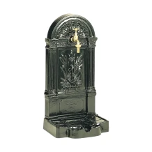 Staande tuinfontein – 89 cm – zwart aluminium met kraan