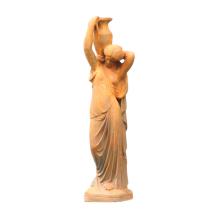 Vrouw met waterkruik - stenen beeld - 91 cm - oxide