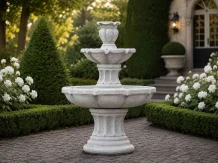 Fontaine en pierre – 100 cm – décoration de jardin en pierre naturelle