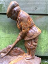 Golfeur - statue en fonte - 19 cm - finition rustique