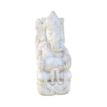 Ganesha - stenen beeld - 75 cm - klassiek wit - hindoeïsme