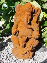 Beeld Ganesha 1 - Steen in Oxide - 68 cm