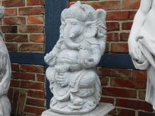 Ganesha - Steinstatue - 68 cm - klassisch weiß - Hinduismus