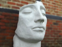 Statue de jardin en pierre « le visage » – 135 cm – exclusif